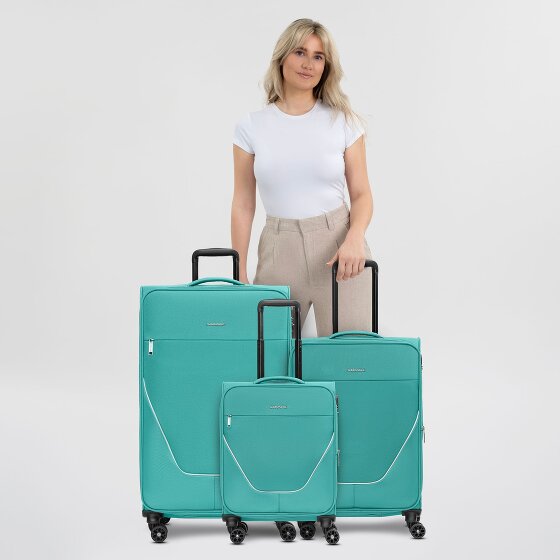 Stratic taska set di valigie a 4 ruote 3 pezzi con piega elastica