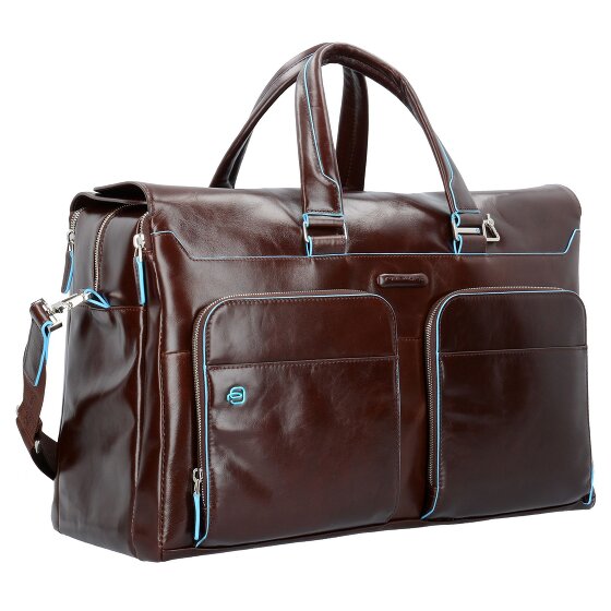 Piquadro Borsa da viaggio Weekender quadrata blu in pelle 47 cm Scomparto per laptop