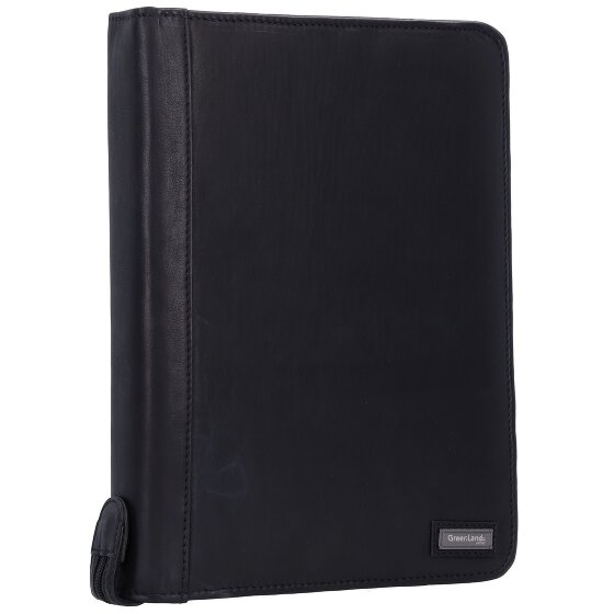 Greenland Nature Cartella ad anelli in nappa nera 33 cm