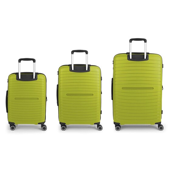 Gabol Shinyuu 4 ruote Set di valigie 3 pezzi con piega di espansione