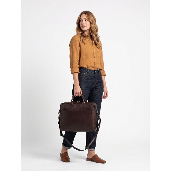 Jost Glasgow Valigetta Vera Pelle 40 cm Vano porta PC
