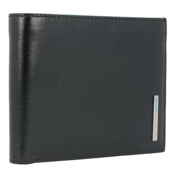 Piquadro Portafoglio quadrato in pelle blu 12,5 cm