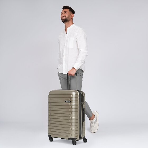 Pactastic Collection 04 THE MEDIUM + 4 ruote Carrello M 66 cm con piega di espansione