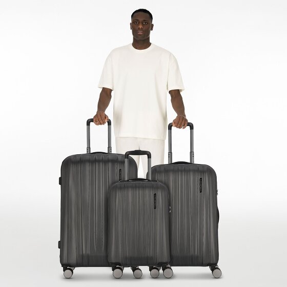 Polestream Moonrock 4 ruote Set di valigie 3 pezzi con piega di espansione