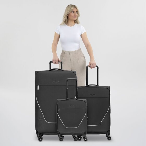 Stratic taska set di valigie a 4 ruote 3 pezzi con piega elastica