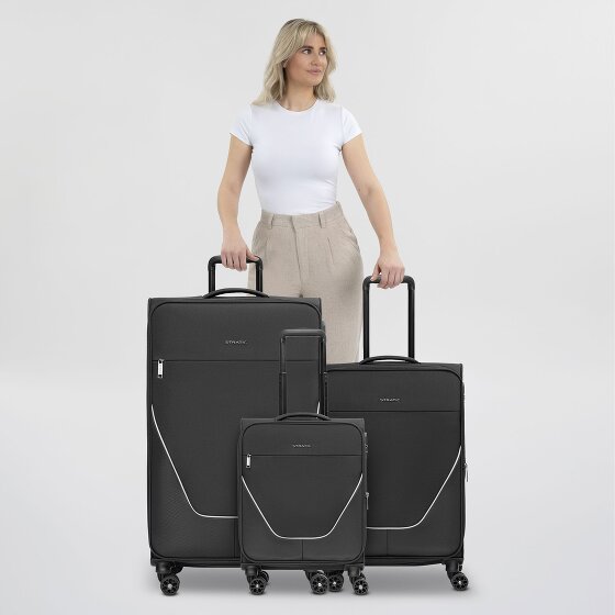 Stratic taska set di valigie a 4 ruote 3 pezzi con piega elastica