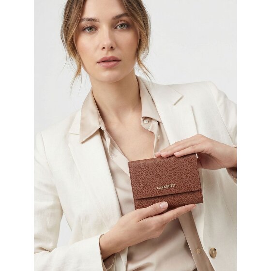 Lazarotti Bologna Portafoglio XL in pelle con scomparto con zip 14 cm