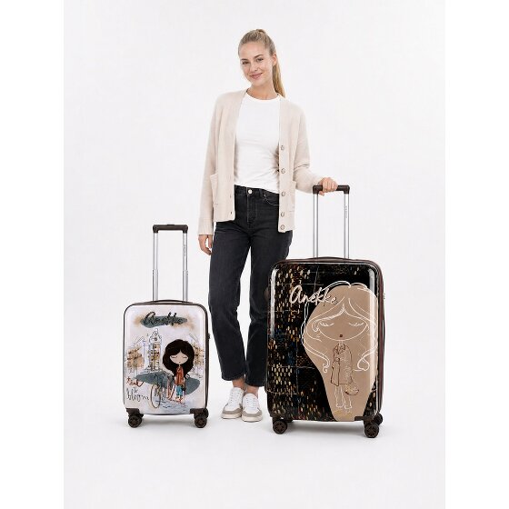 Anekke Tulip 4 ruote Set di valigie 2 pezzi espandibile