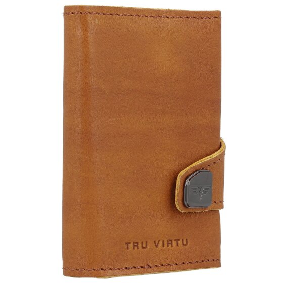 Tru Virtu Click & Slide Natural Custodia per carta di credito Pelle 7 cm