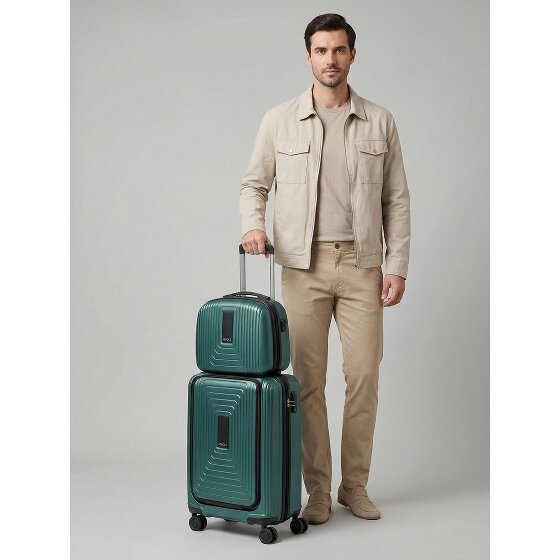 Redolz Set di valigie Essentials 14 2 pezzi trolley da cabina con piega elastica + beauty case