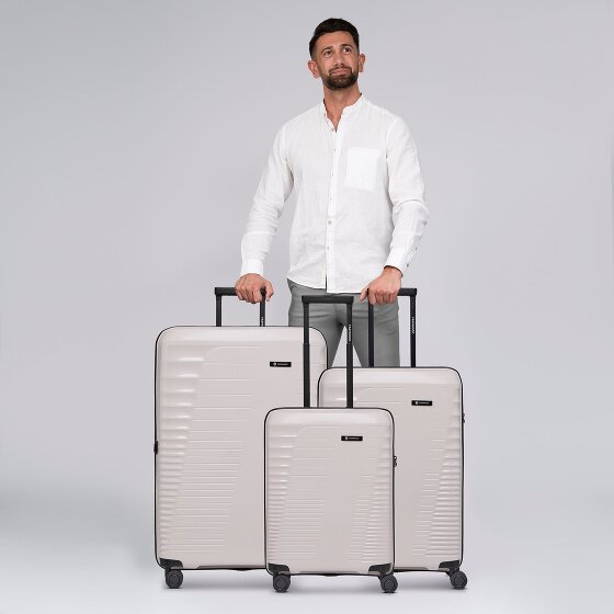 Farmhood Eco Edition 4 ruote Set di valigie 3 pezzi con piega di espansione