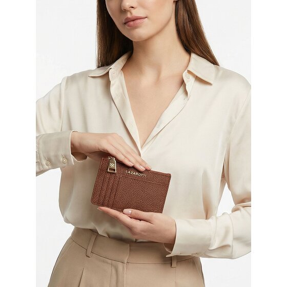 Lazarotti Bologna Portachiavi in pelle Portacarte in pelle 11,5 cm con scomparto per air tag