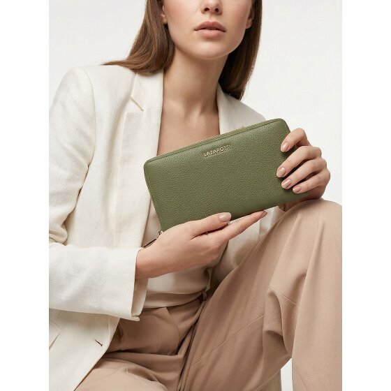 Lazarotti Portafoglio Bologna XL con zip in pelle 19 cm