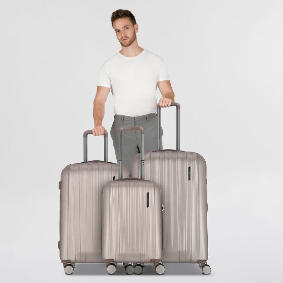 Polestream Moonrock 4 ruote Set di valigie 3 pezzi con piega di espansione