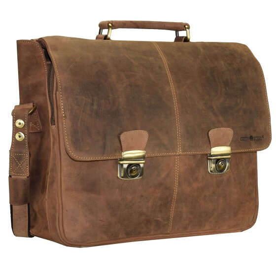Greenburry Cartella vintage in pelle 42 cm Scomparto per computer portatile