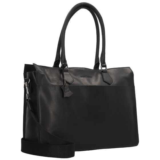 Greenburry Pure Black Borsa a tracolla Pelle 40 cm Scomparto per laptop