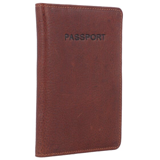 Burkely Custodia per passaporto RFID in pelle antica Avery 10 cm