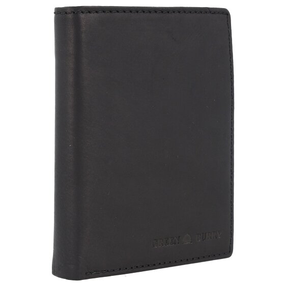 Greenburry Pure Black Portafoglio Protezione RFID Pelle 10.5 cm
