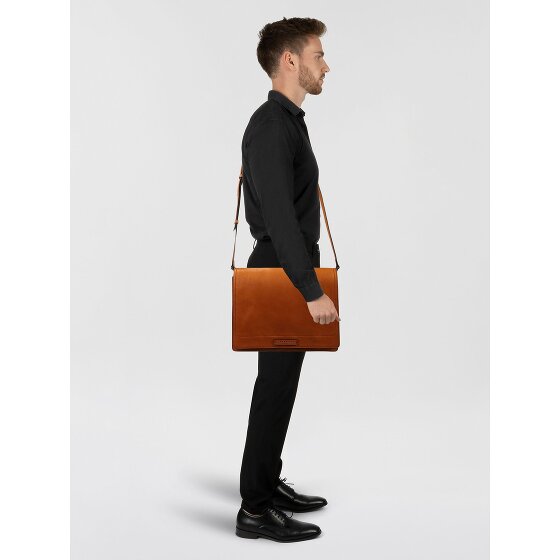 The Bridge Leone Cartella Messenger Vera Pelle 35 cm Vano porta PC