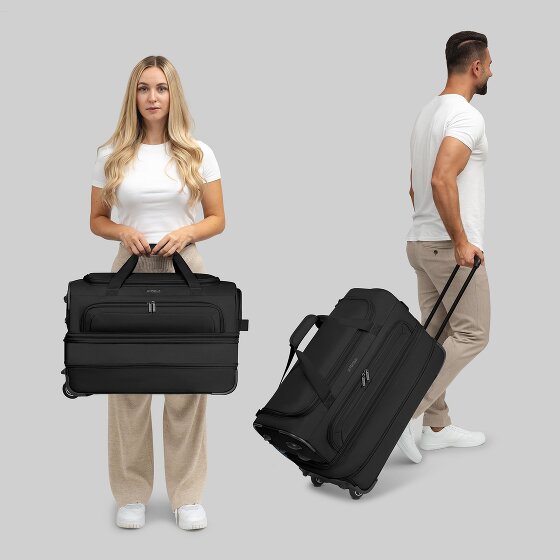 Redolz Set di borse da viaggio a 2 ruote Duffle Essentials 2 pz. M+L con piega elastica