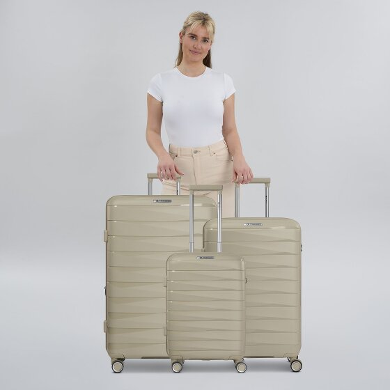Franky London 4 ruote Set di valigie 3 pezzi con piega di espansione