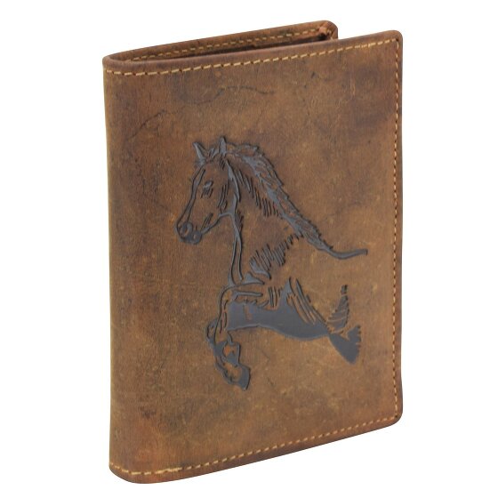 Greenburry Portafoglio vintage in pelle di cavallo 9,5 cm