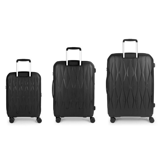 Gabol Infinity 4 ruote Set di valigie 3 pezzi con piega di espansione