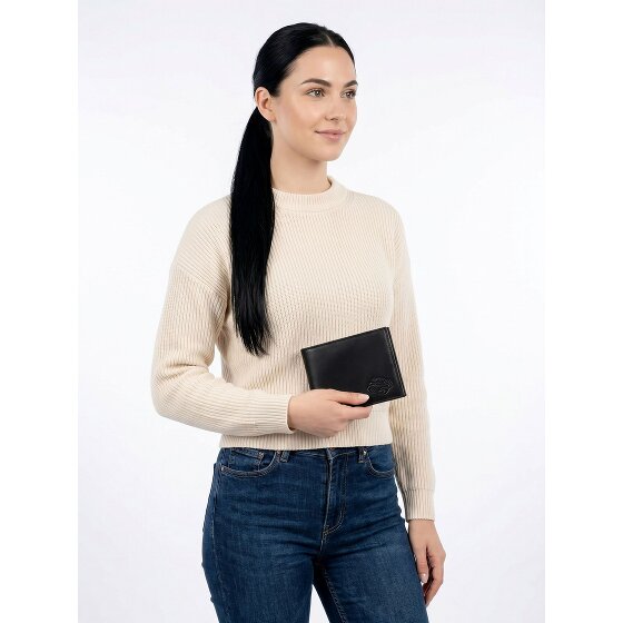 oxmox Leather Portafoglio Protezione RFID Vera Pelle 12 cm