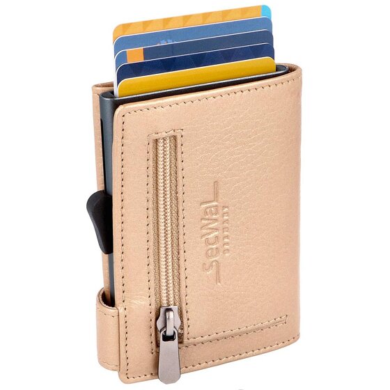 SecWal Porta carte di credito RFID in pelle 9,5 cm