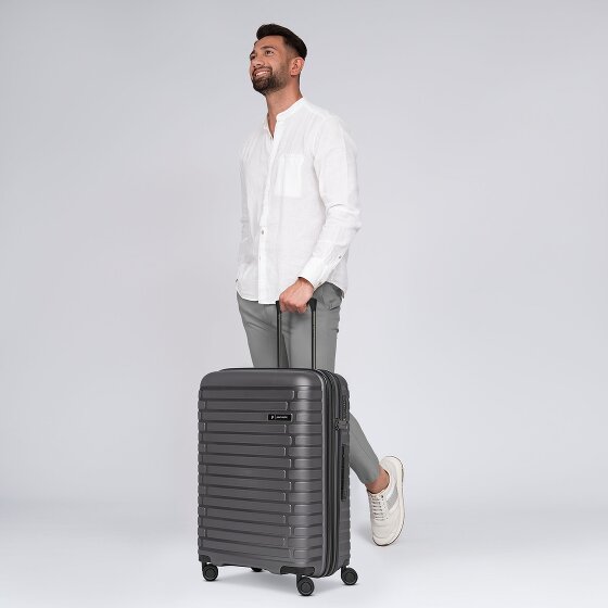 Pactastic Collection 04 THE MEDIUM + 4 ruote Carrello M 66 cm con piega di espansione