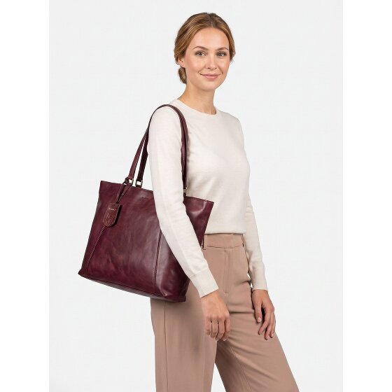 Burkely Fine Florence Borsa shopper Vera Pelle 37 cm Vano porta PC