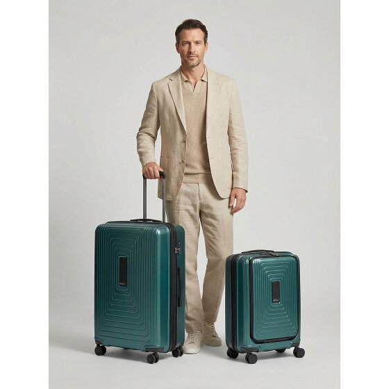 Redolz Set di valigie Essentials 14 a 4 ruote 2 pz. scomparto per laptop con piega elastica