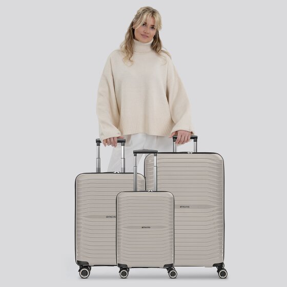 Stratic Shine 4 ruote Set di valigie 3 pezzi con piega di espansione
