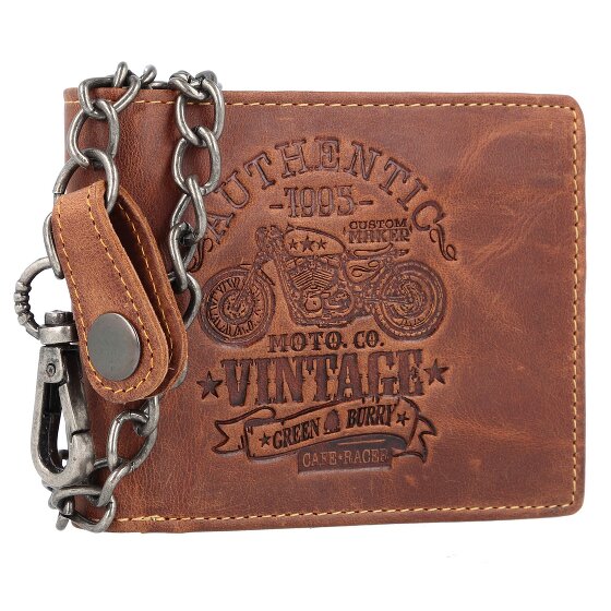 Greenburry Portafoglio Vintage Cafe Racer RFID in pelle 12 cm