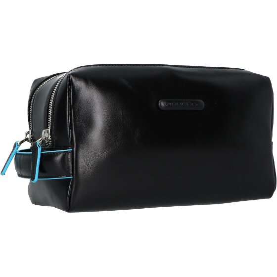 Piquadro Blue Square Borsa da toilette Vera Pelle 25 cm