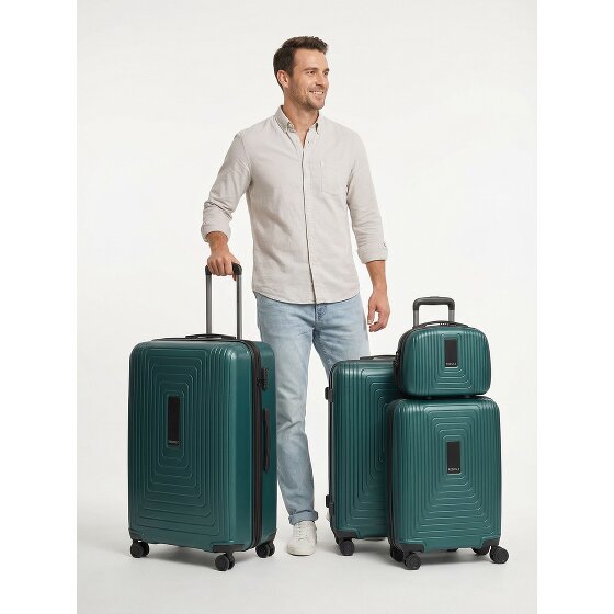 Redolz Set di valigie Essentials 14 a 4 ruote + beauty case 4 pezzi con piega elastica