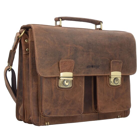 Greenburry Cartella vintage in pelle 40 cm