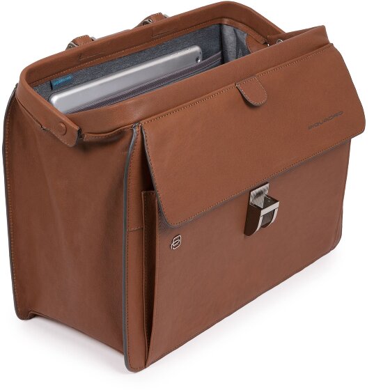 Piquadro Cartella quadrata nera in pelle 37 cm