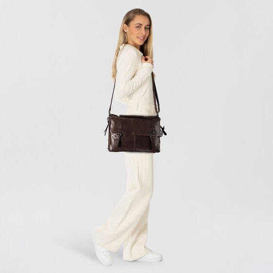 Harbour 2nd Ashton Messaggero Vera Pelle 25 cm Vano porta PC