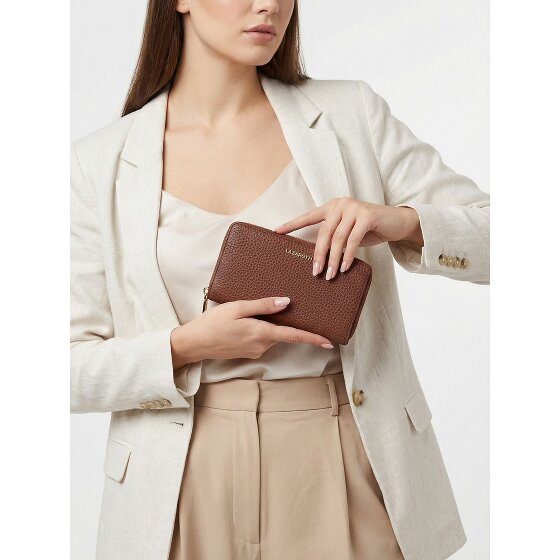 Lazarotti Portafoglio Bologna in pelle XL con chiusura a zip perimetrale, 19 cm