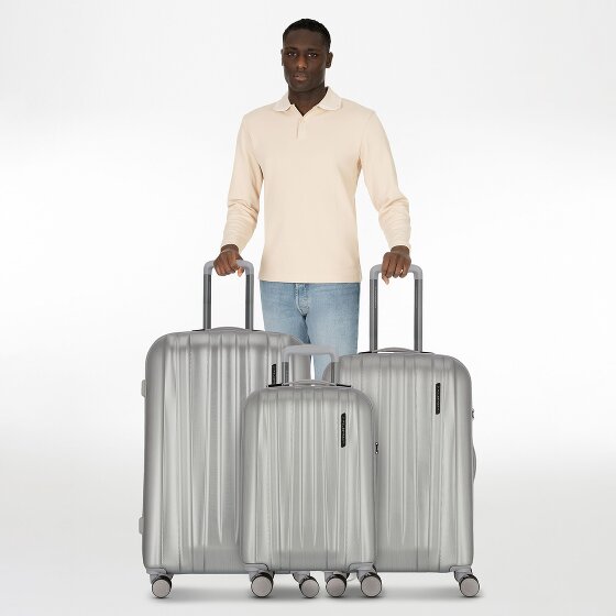 Polestream Moonrock 4 ruote Set di valigie 3 pezzi con piega di espansione