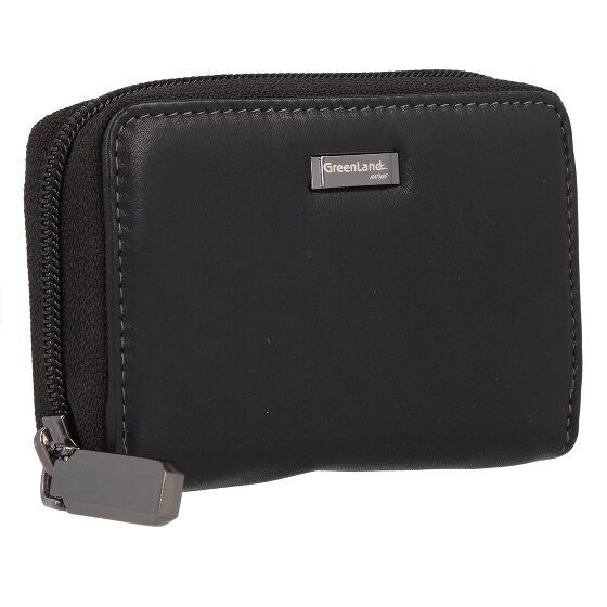 Greenland Nature Custodia per carte di credito RFID in nappa nera 11 cm