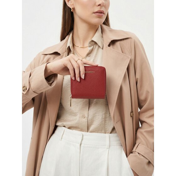 Lazarotti Portafoglio Bologna in pelle, medio, con chiusura a zip perimetrale, 10 cm