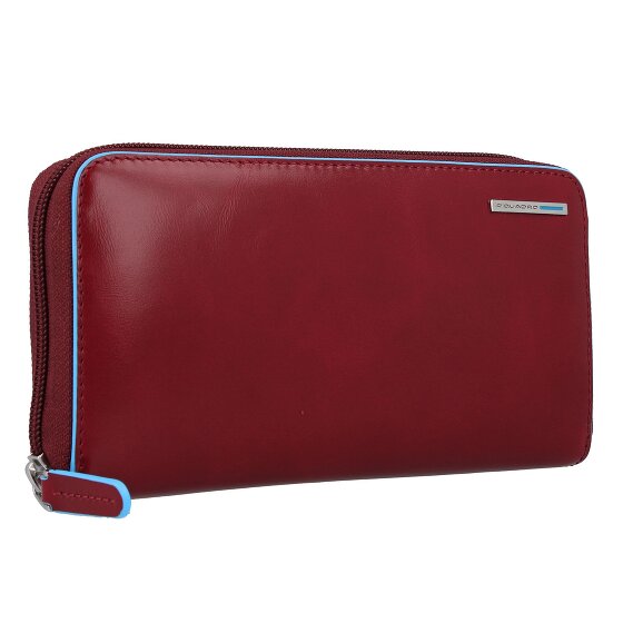 Piquadro Portafoglio quadrato blu RFID in pelle 19 cm