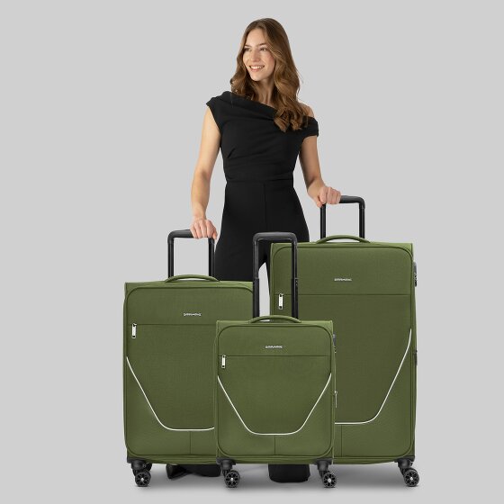 Stratic taska set di valigie a 4 ruote 3 pezzi con piega elastica