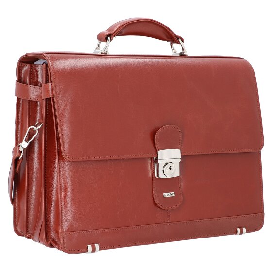 Alassio Cartella in pelle Mocca 38 cm scomparto per laptop