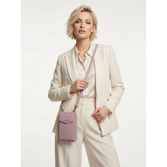 Lazarotti Portafoglio con chiusura a zip in pelle di Bologna, custodia per cellulare, 19 cm
