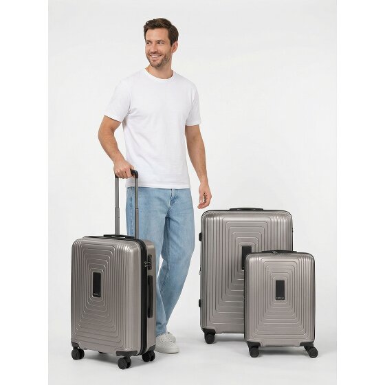 Redolz Essentials 14 4 ruote Set di valigie 3 pezzi con piega di espansione