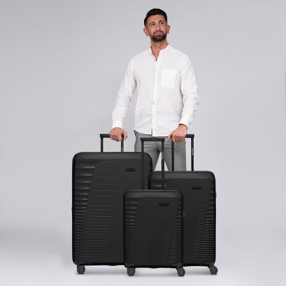 Farmhood Eco Edition 4 ruote Set di valigie 3 pezzi con piega di espansione