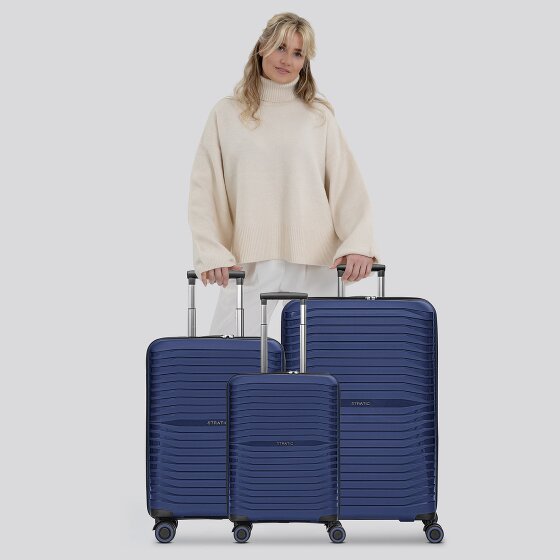 Stratic Shine 4 ruote Set di valigie 3 pezzi con piega di espansione